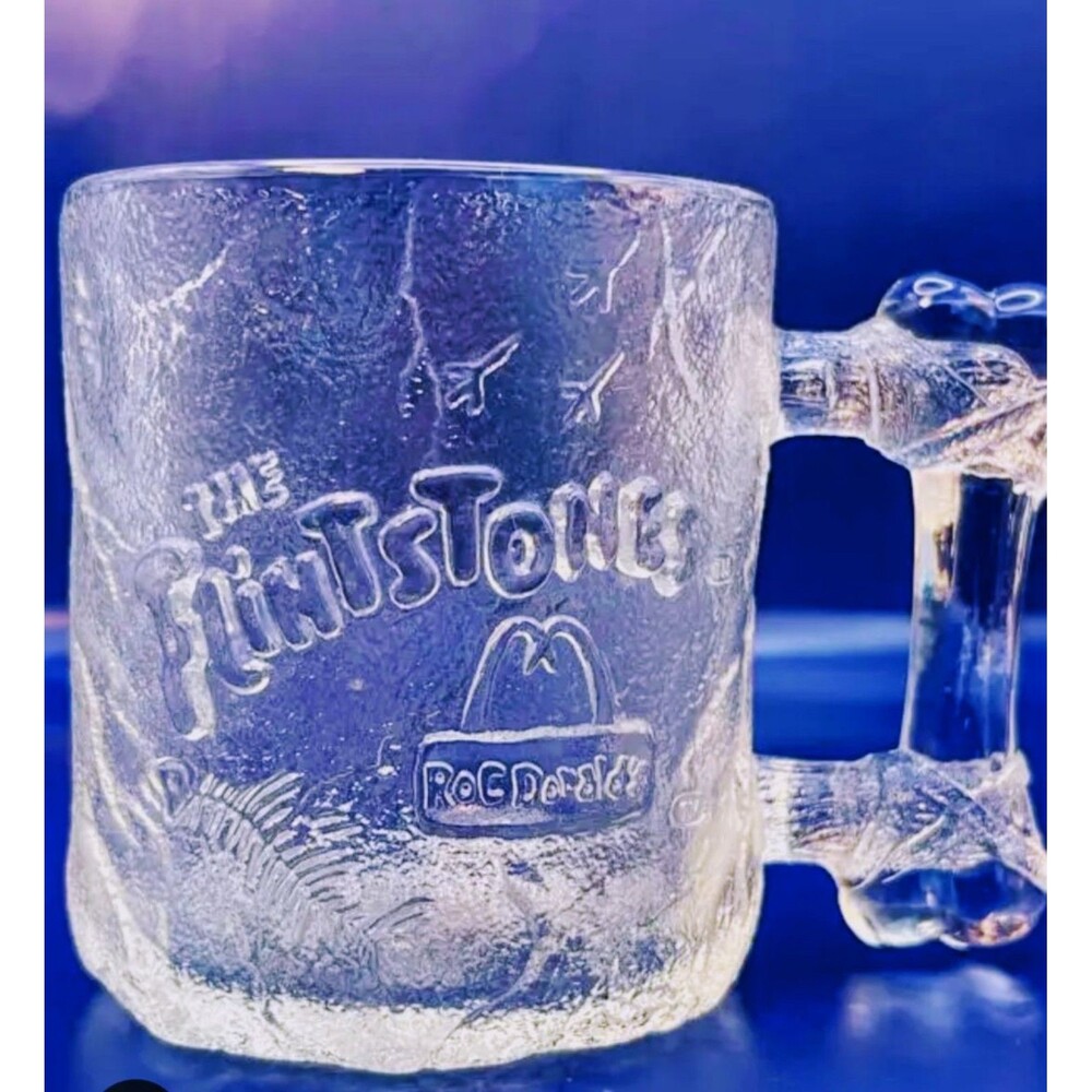 Vintage McDonald's Flintstones Pre-Dawn glass mug from 1993.Perfect condition.